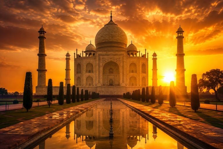 Taj Mahal atardecer